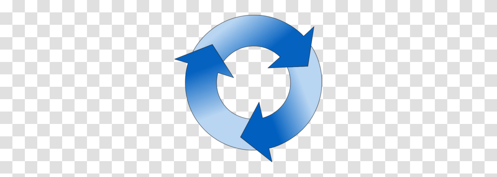 Circular Arrow In Blue Hues, Recycling Symbol Transparent Png