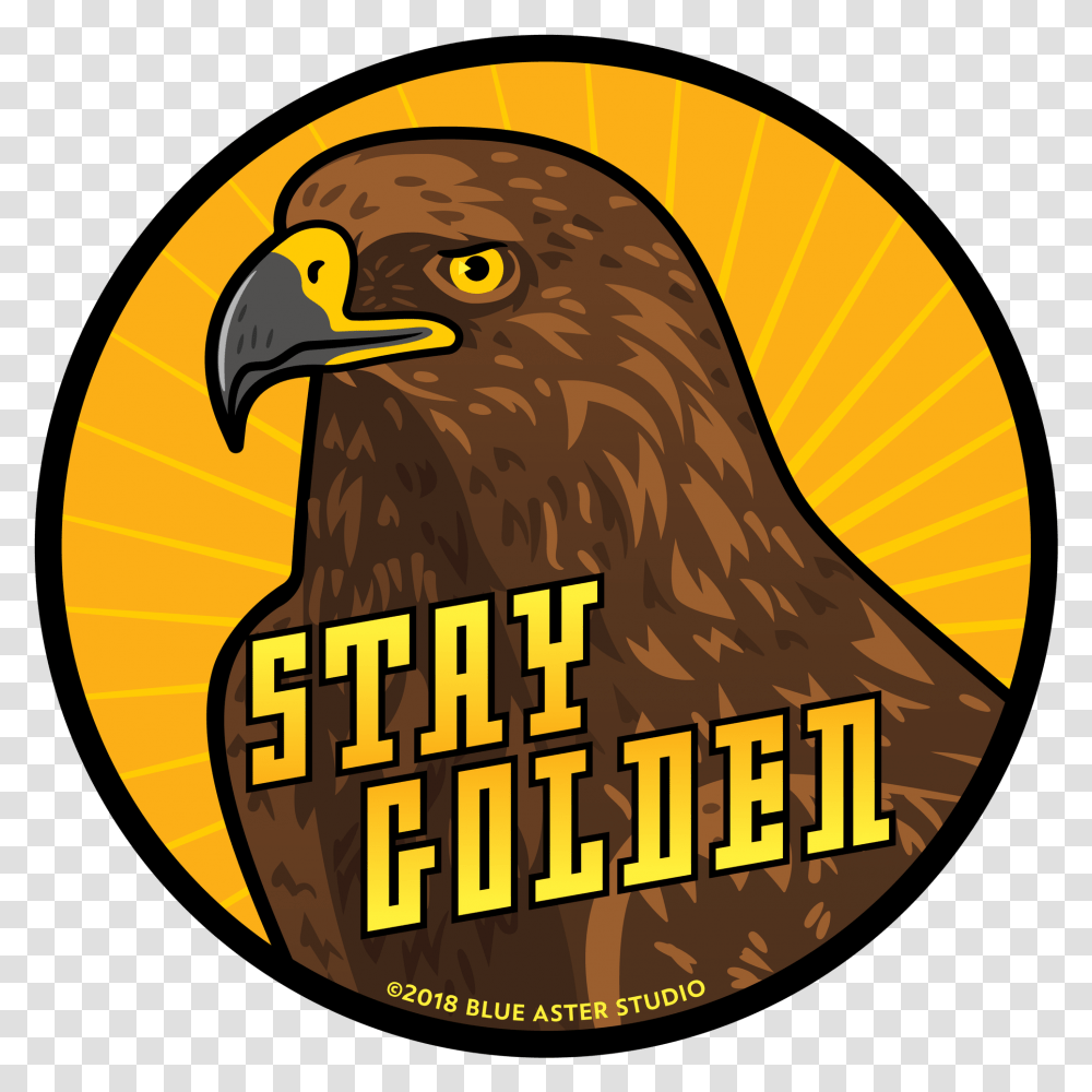 Circular Badge Featuring An Illustrated Golden Eagle Coffee Clip Art, Animal, Bird, Beak, Hawk Transparent Png