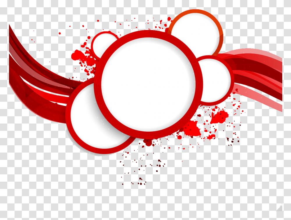 Circular Border Red Abstract Border, Scissors, Blade Transparent Png