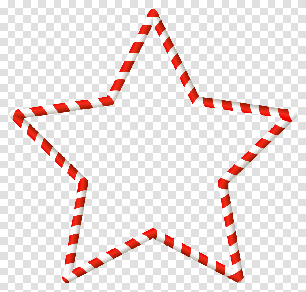 Circular Candy Cane Border Clip Art Download, Bow, Star Symbol Transparent Png