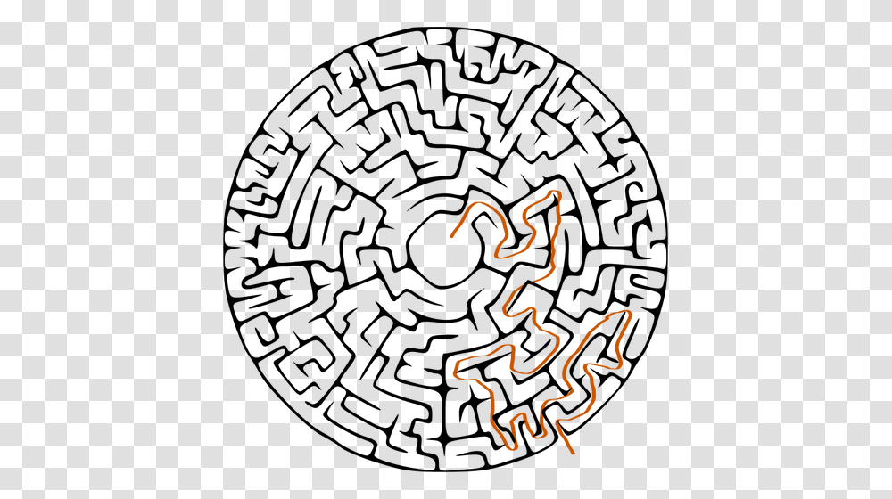 Circular Maze With Solution, Alphabet, Ampersand Transparent Png