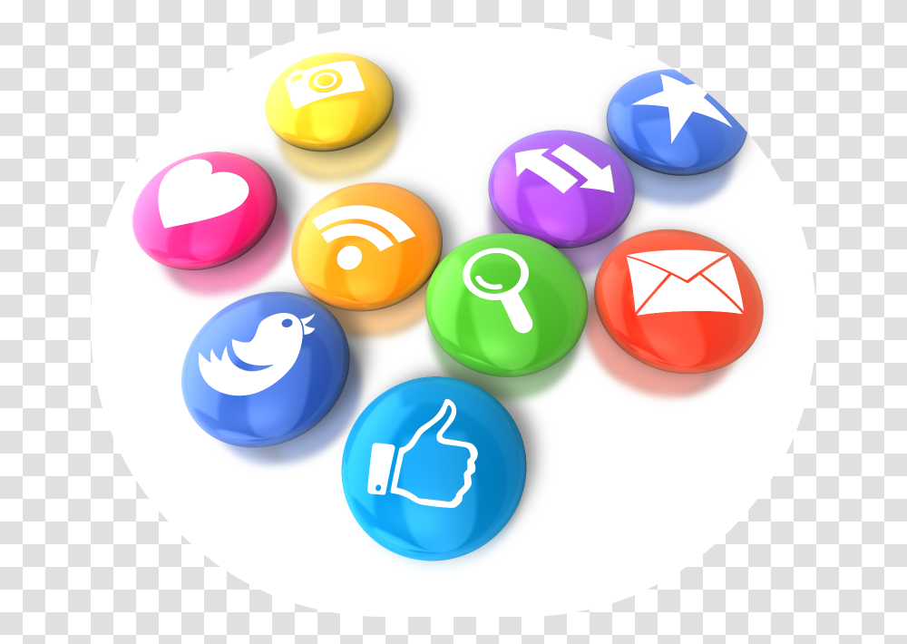 Circular Social Media Icons In A Circle Social Media Icons Xray, Sweets, Food, Confectionery Transparent Png