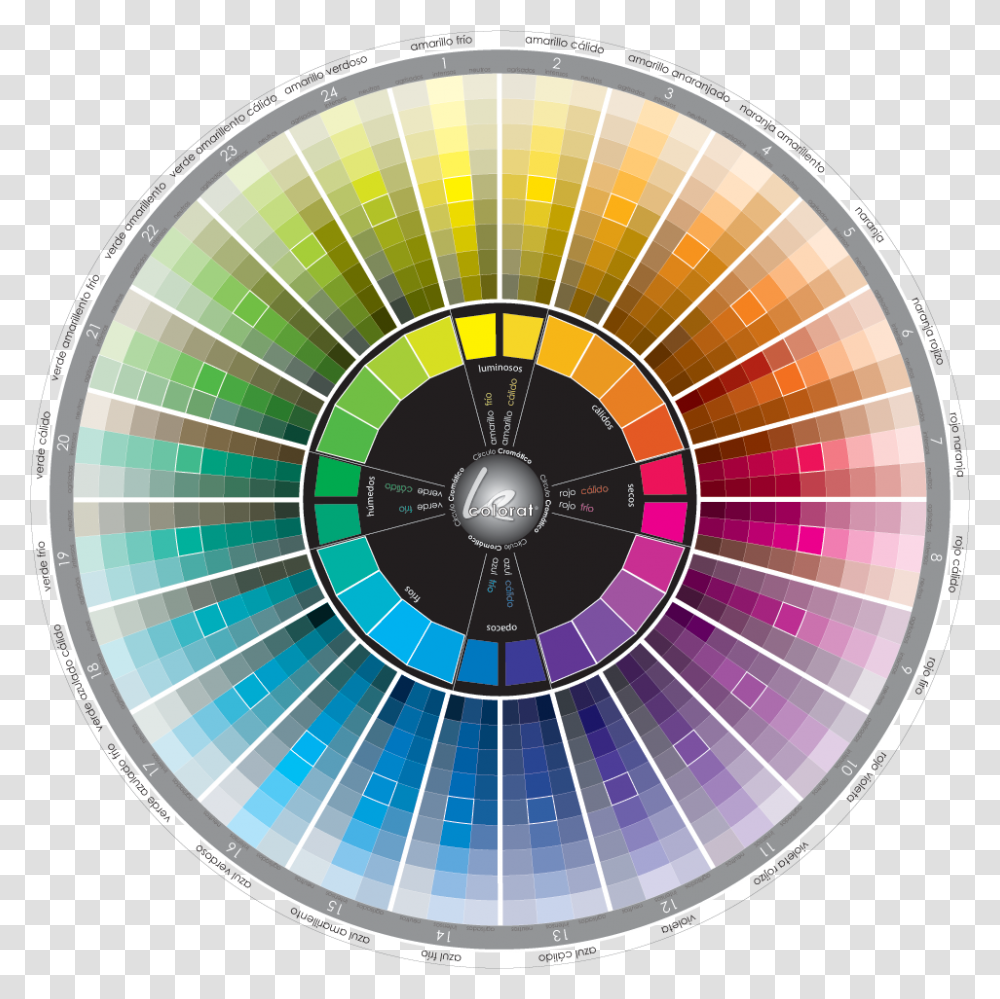 Circulo Cromatico De 24 Colores, Wheel, Machine, Spoke Transparent Png