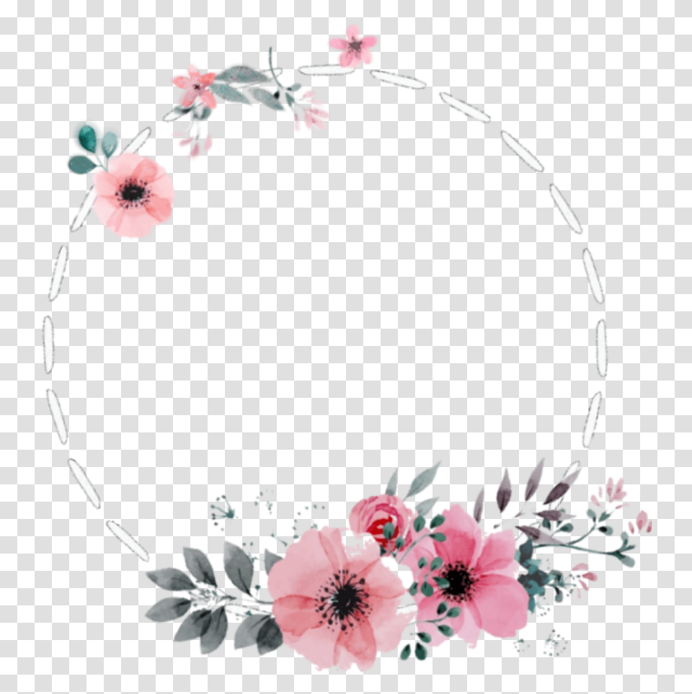 Circulo De Flores Flower Picsart, Floral Design, Pattern, Graphics, Plant Transparent Png