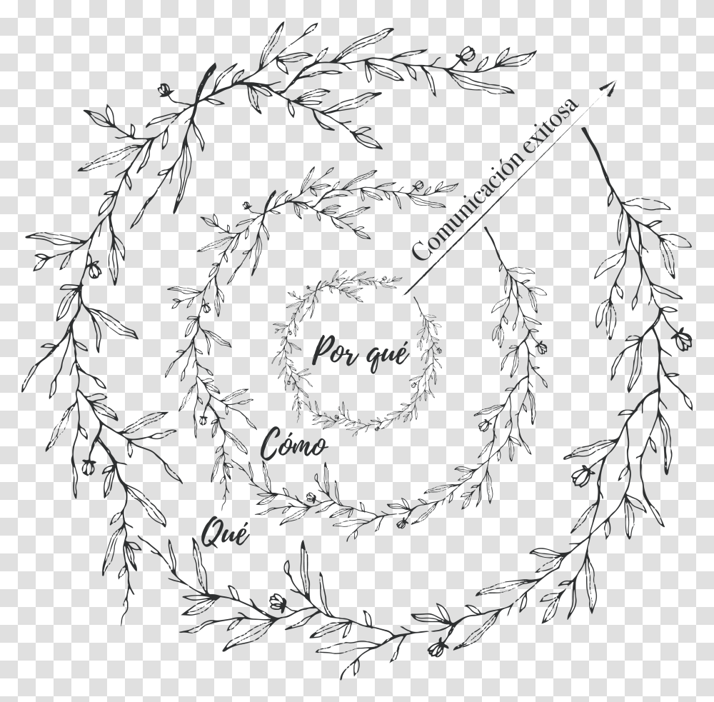Circulo Dorado Propio Black And Whit Wreath, Pattern, Gray Transparent Png