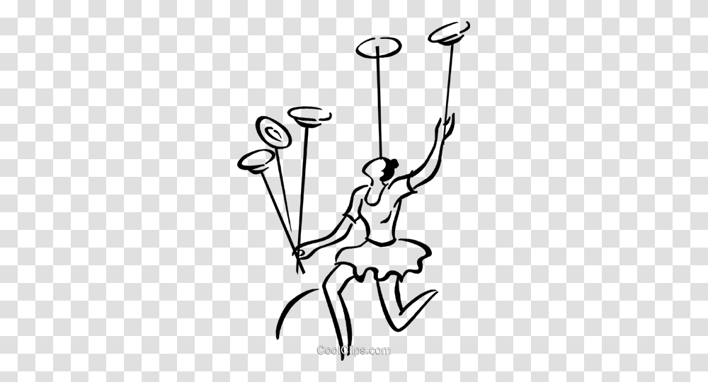 Circus Act Royalty Free Vector Clip Art Illustration, Duel, Utility Pole, Leisure Activities, Acrobatic Transparent Png