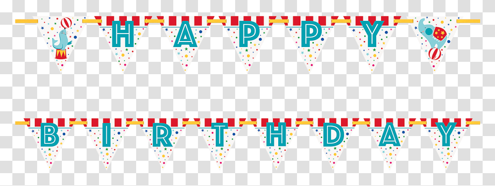 Circus Banner Carnival Banners Happy Birthday, Pattern Transparent Png
