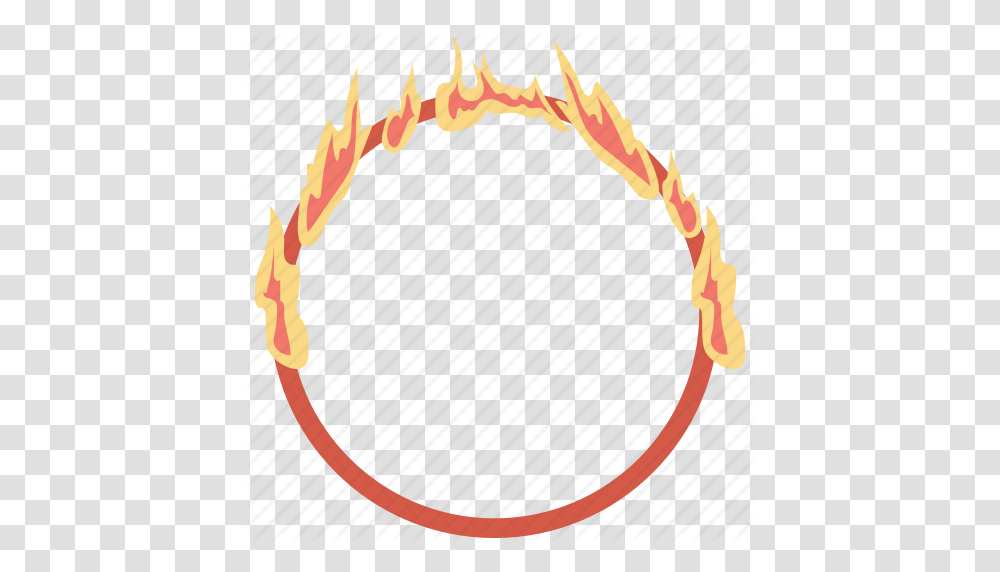 Circus Circus Show Circus Trick Fire Hoop Fire Ring Icon, Bow, Hand, Oval Transparent Png