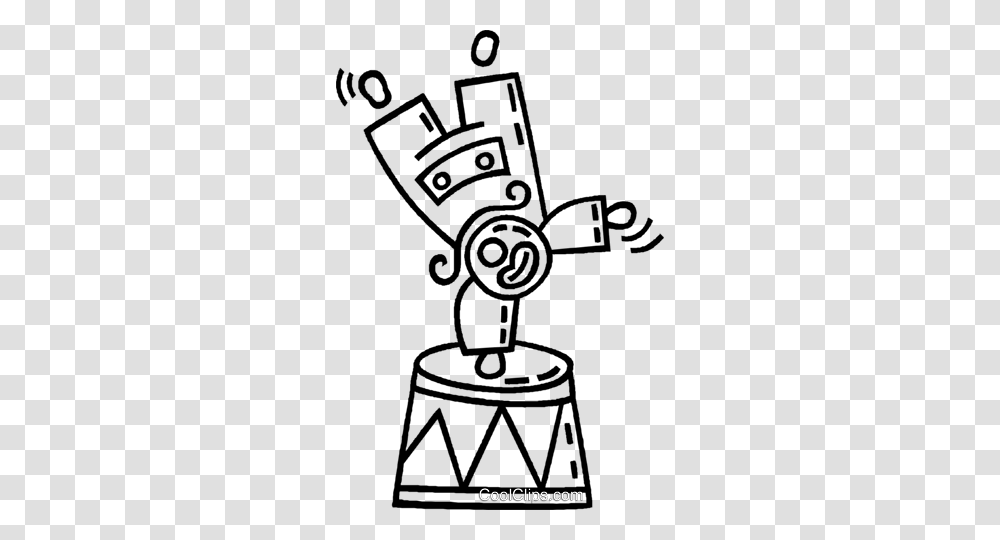 Circus Clown Royalty Free Vector Clip Art Illustration, Trophy, Drum, Percussion Transparent Png