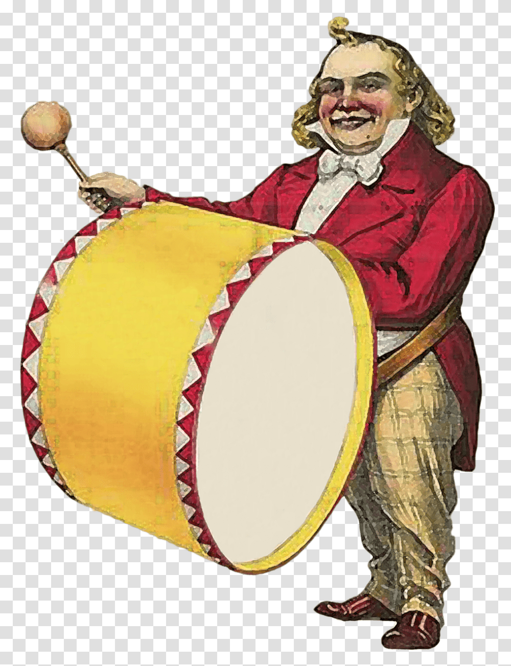 Circus Drums Victorian Circus Drum, Percussion, Musical Instrument, Person, Human Transparent Png