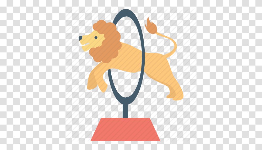 Circus Fire Hoop Hoop Lion Lion Jumping Icon, Leisure Activities Transparent Png