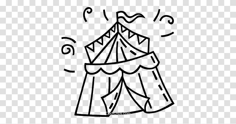 Circus Tent Royalty Free Vector Clip Art Illustration, Tree, Plant, Ornament, Christmas Tree Transparent Png