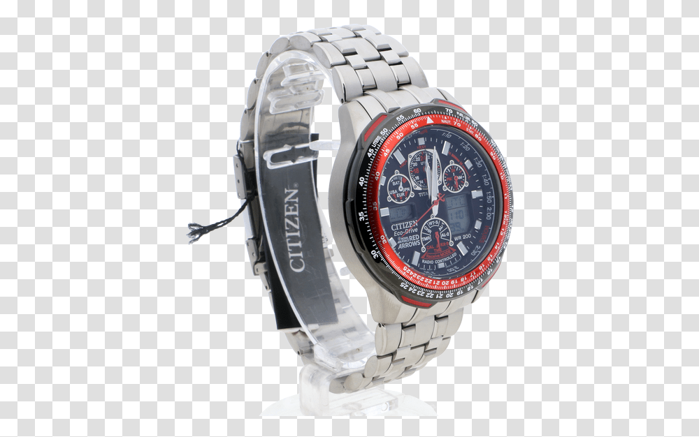 Citizen Eco Drive Red Arrows Skyhawk Au2011t Titanium Amj Watches Analog Watch, Wristwatch, Helmet, Clothing, Apparel Transparent Png
