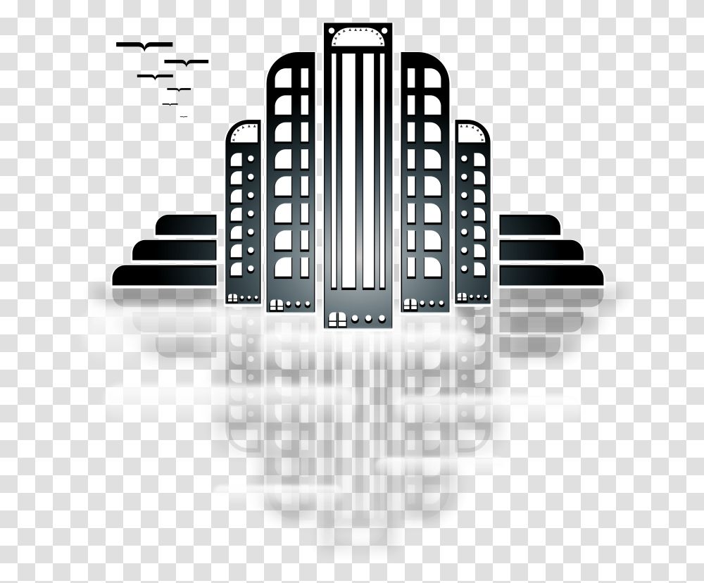 City Art Deco Vector Image Art Deco Building Clipart, Urban, Architecture, Furniture Transparent Png