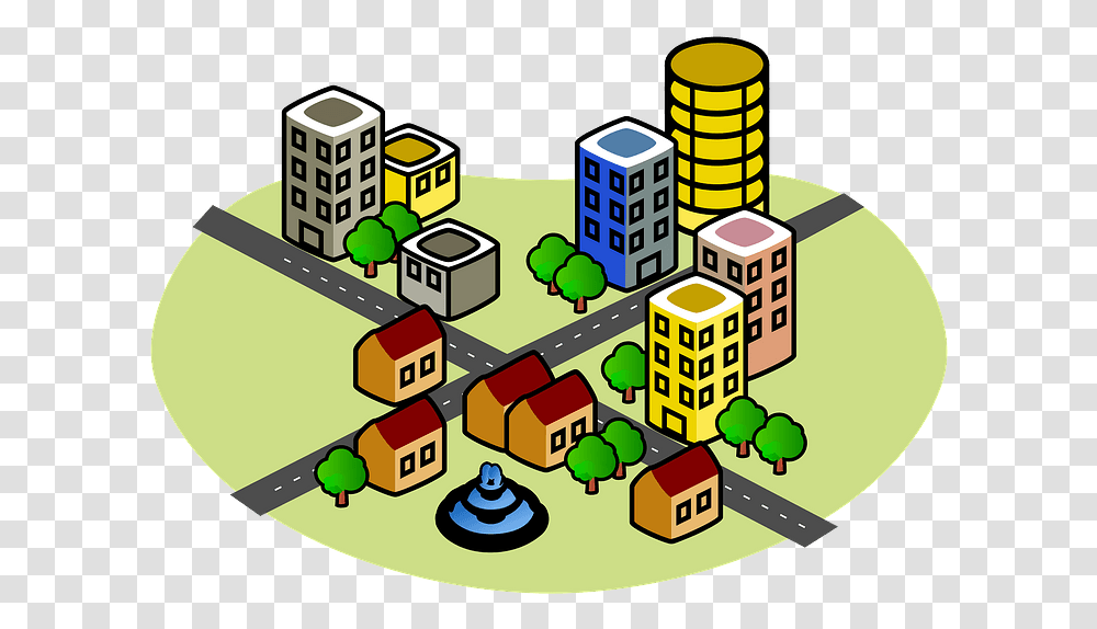 City Before Earthquakedisaster Clipart Eruption Of Volcano Clipart, Building, Urban, Game, Neighborhood Transparent Png