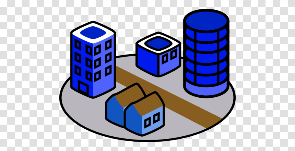 City Buildings Clipart, Cylinder, Rubix Cube Transparent Png