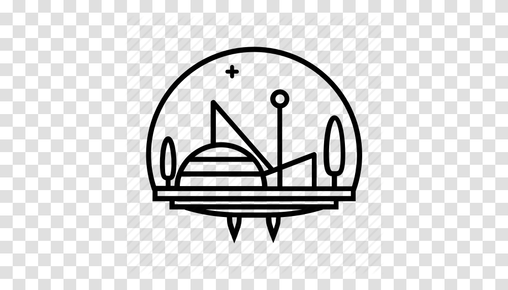 City Dome Flying City Futuristic City Scifi Icon, Sphere, Triangle, Plan Transparent Png
