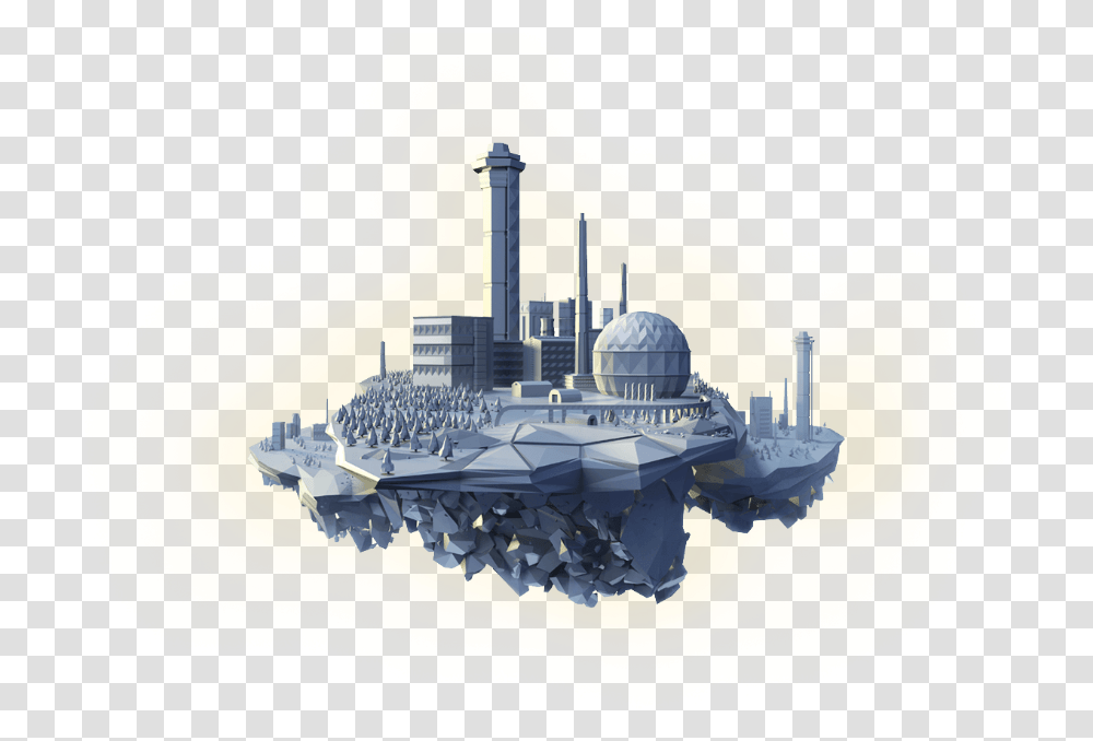 City Floating White Snow Sky Ftestickers Island Sellafield Ltd, Power Plant, Building, Transportation, Vehicle Transparent Png