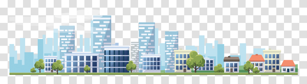 City Footer Download Real Estate Footer Background, Urban, Plant Transparent Png