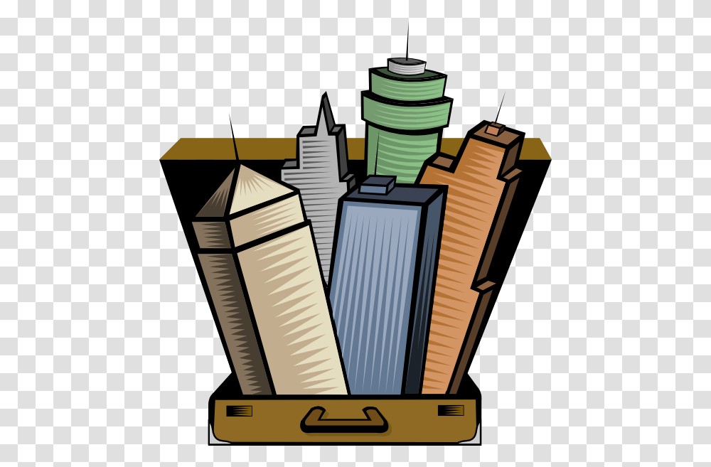 City In A Suitcase Clip Art, Building, Street, Road, Urban Transparent Png