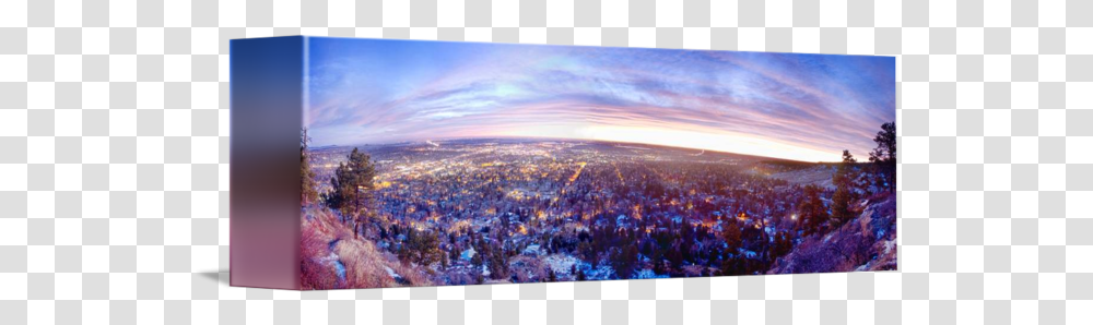 City Lights Boulder Colorado Panorama By James Aerial Photography, Panoramic, Landscape, Scenery, Outdoors Transparent Png