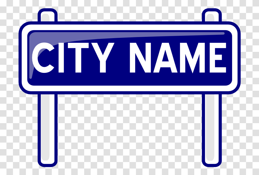 City Nameplate Sign Post Clip Art, Road Sign Transparent Png