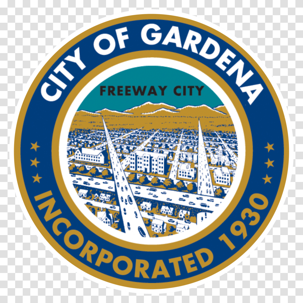 City Of Gardena Logo ImageTitle City Of Gardena Gardena, Trademark, Badge, Emblem Transparent Png