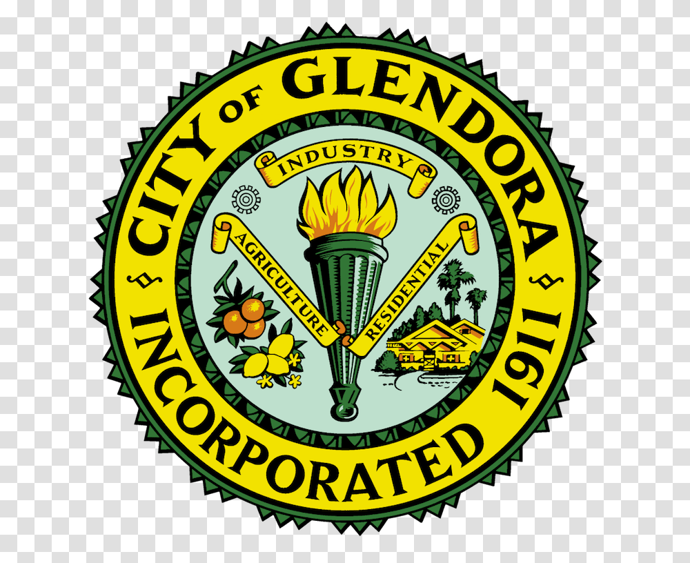 City Of Glendora, Logo, Trademark, Light Transparent Png