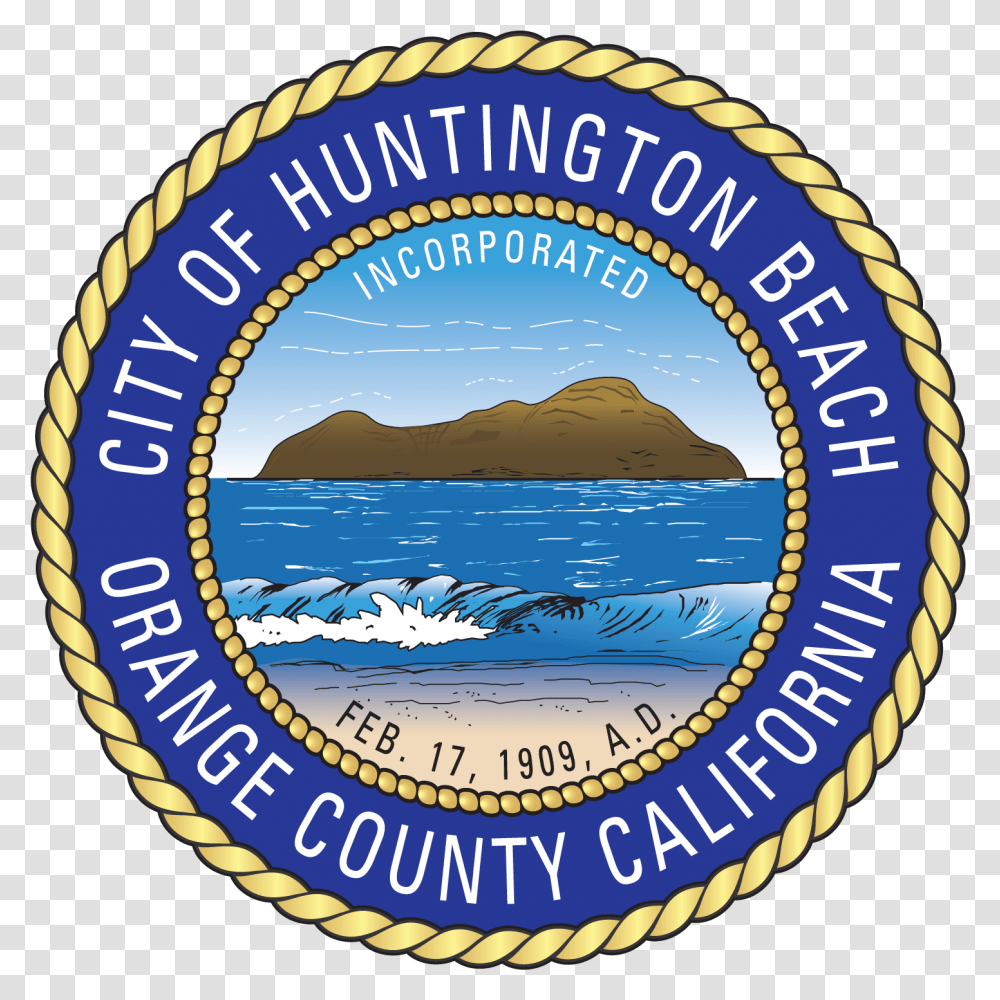City Of Huntington Beach Seal, Label, Sticker, Logo Transparent Png