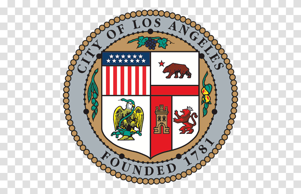 City Of Los Angeles Crest Los Angeles City Seal, Rug, Logo, Trademark Transparent Png