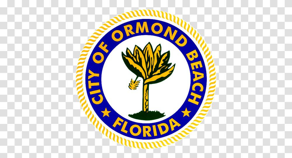 City Of Ormond Beach Logo, Symbol, Trademark, Label, Text Transparent Png