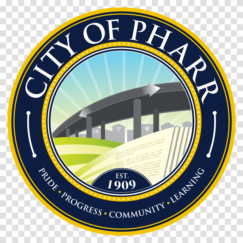 City Of Pharr Logo, Trademark, Label Transparent Png