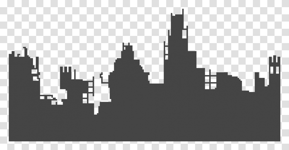City Pixel Art, Silhouette, Cross, Building Transparent Png
