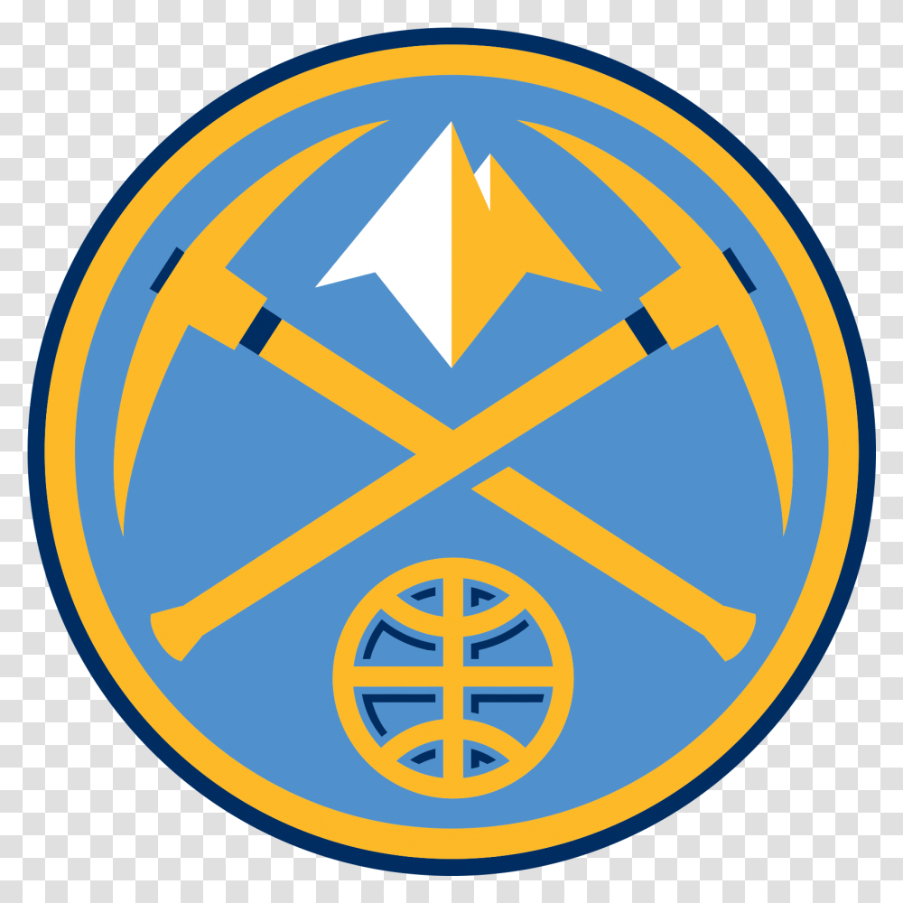 City San Thunder Oklahoma Denver Antonio Nuggets Clipart Denver Nuggets Secondary Logo, Trademark, Emblem, Star Symbol Transparent Png