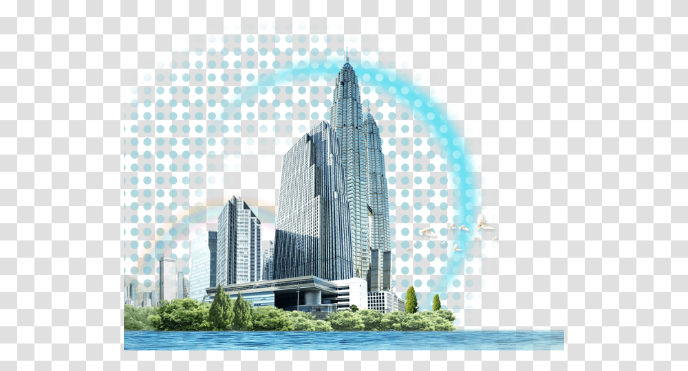 City Scape Clipart Twin Tower Malaysia, High Rise, Urban, Building, Architecture Transparent Png