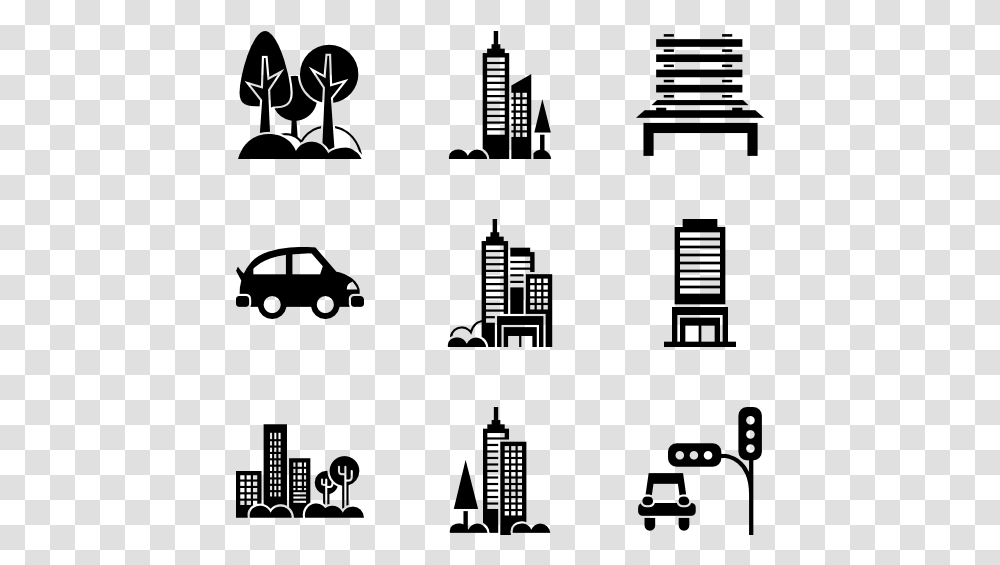 City Set Architecture Icon Free, Gray, World Of Warcraft Transparent Png