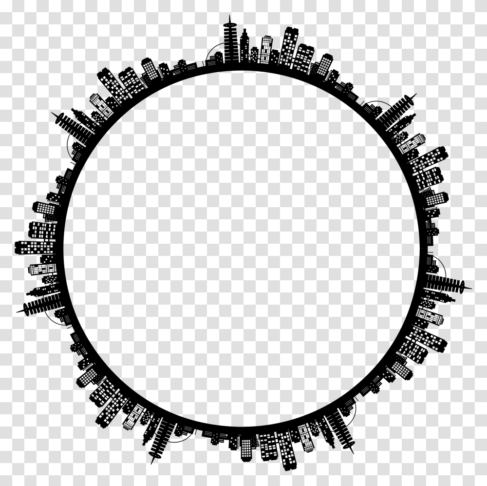 City Skyline At Getdrawings Chicago Skyline Clipart Circle, Gray, World Of Warcraft Transparent Png
