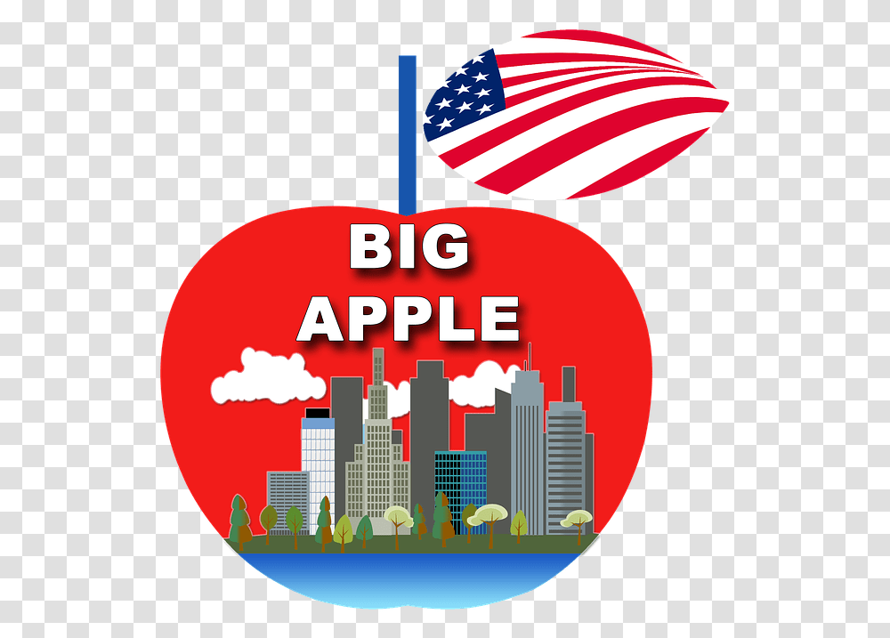 City Skyline Clip Art, Flag, Word, American Flag Transparent Png