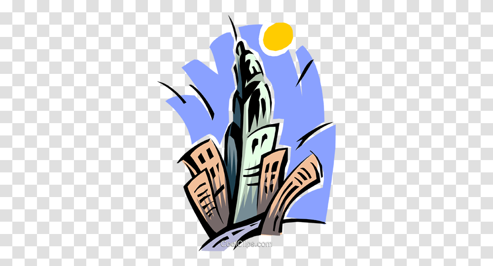 City Skyline Empire State Building Royalty Free Vector Clip Art, Architecture, Plant, Pillar Transparent Png