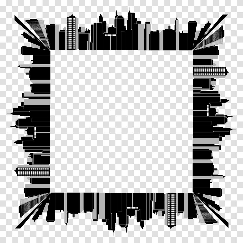 City Skyline Frame Clip Arts New York Clip Art Frame, Number, Plan Transparent Png