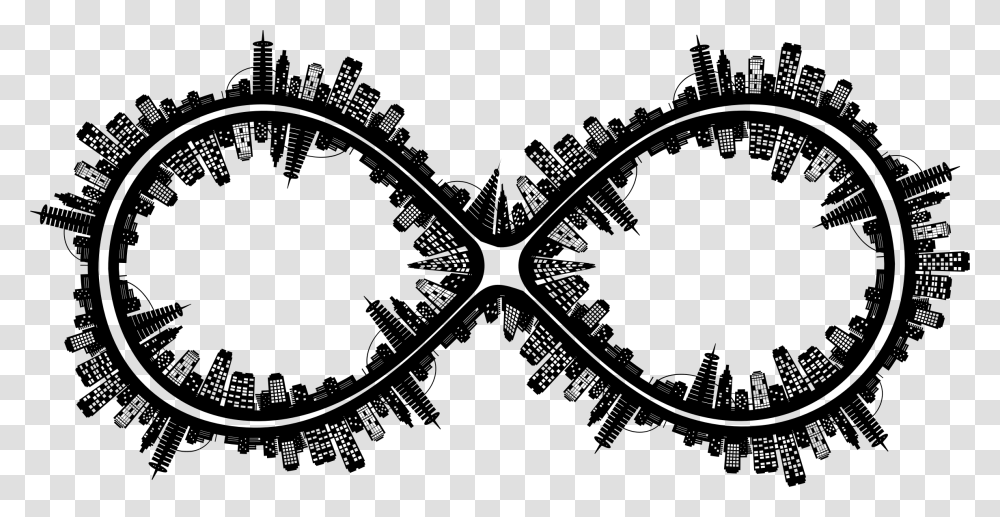 City Skyline Ii Infinity Clip Arts Infinity Sign Vector, Gray Transparent Png