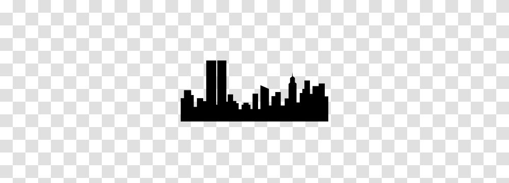City Skyline With Twin Towers Sticker, Stencil, Arrow Transparent Png