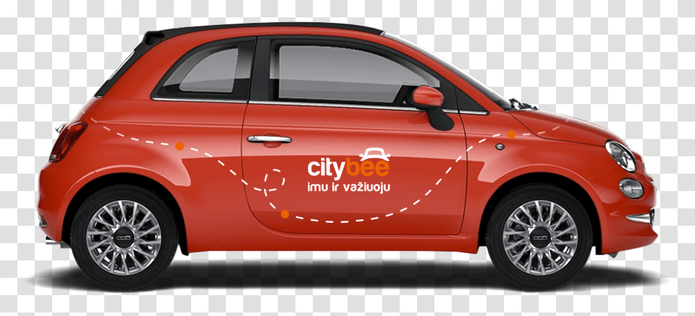 Citybee Fiat, Car, Vehicle, Transportation, Sedan Transparent Png