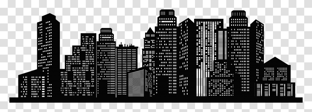 Cityscape Clipart, Metropolis, Urban, Building, High Rise Transparent Png