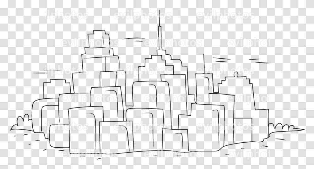 Cityscape Drawing Vector And Stock Photo Line Art, Number, Blackboard Transparent Png