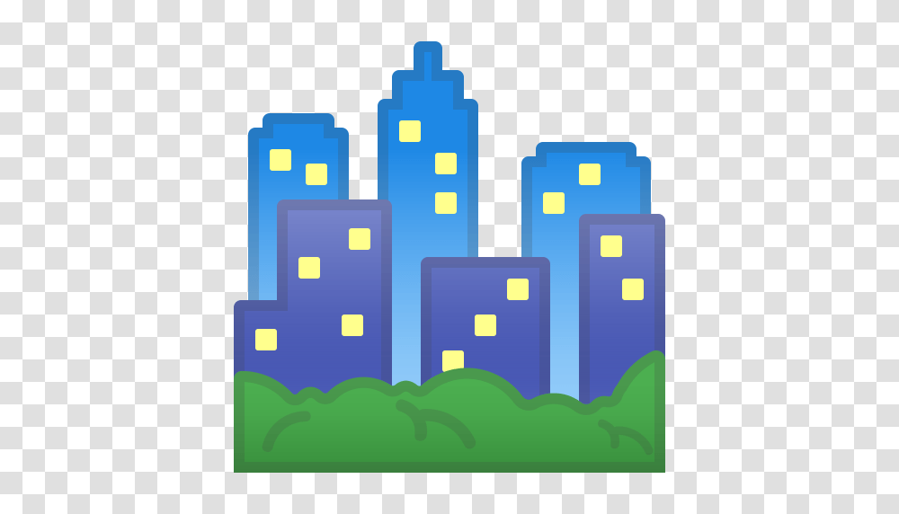 Cityscape Icon Noto Emoji Travel Places Iconset Google, Pac Man, Urban, Building, Architecture Transparent Png