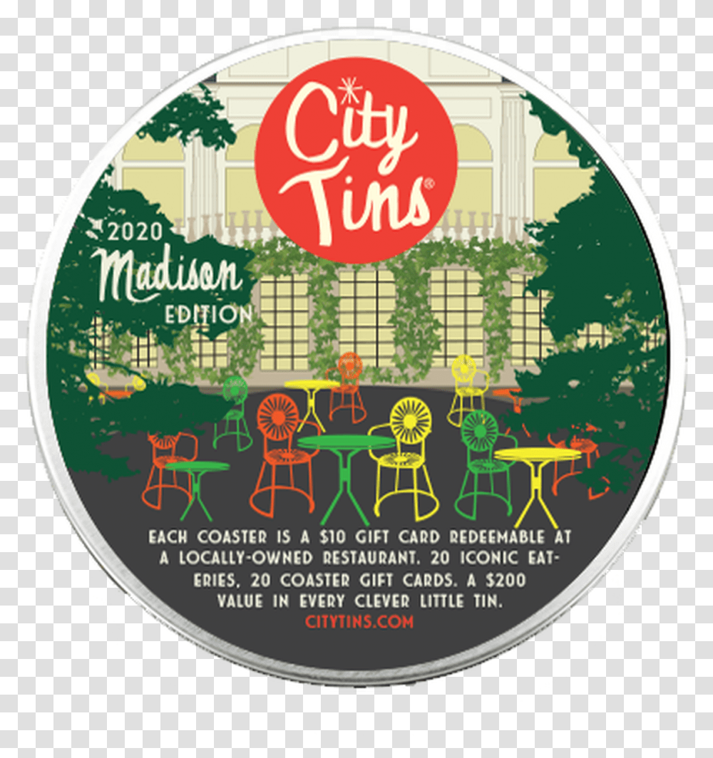 Citytins Madison Restaurant Gift Cards Circle, Poster, Advertisement, Flyer, Paper Transparent Png