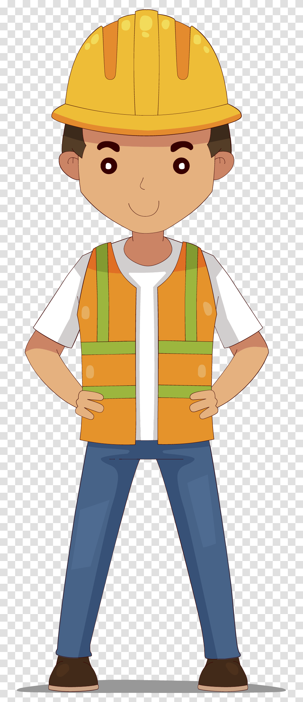 Civil Engineer Cartoon, Costume, Person, Vest Transparent Png