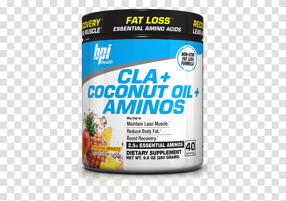 Cla Coconut Oil Aminos Supplement Facts Bpi Sports Cla Carnitine, Paint Container, Food Transparent Png
