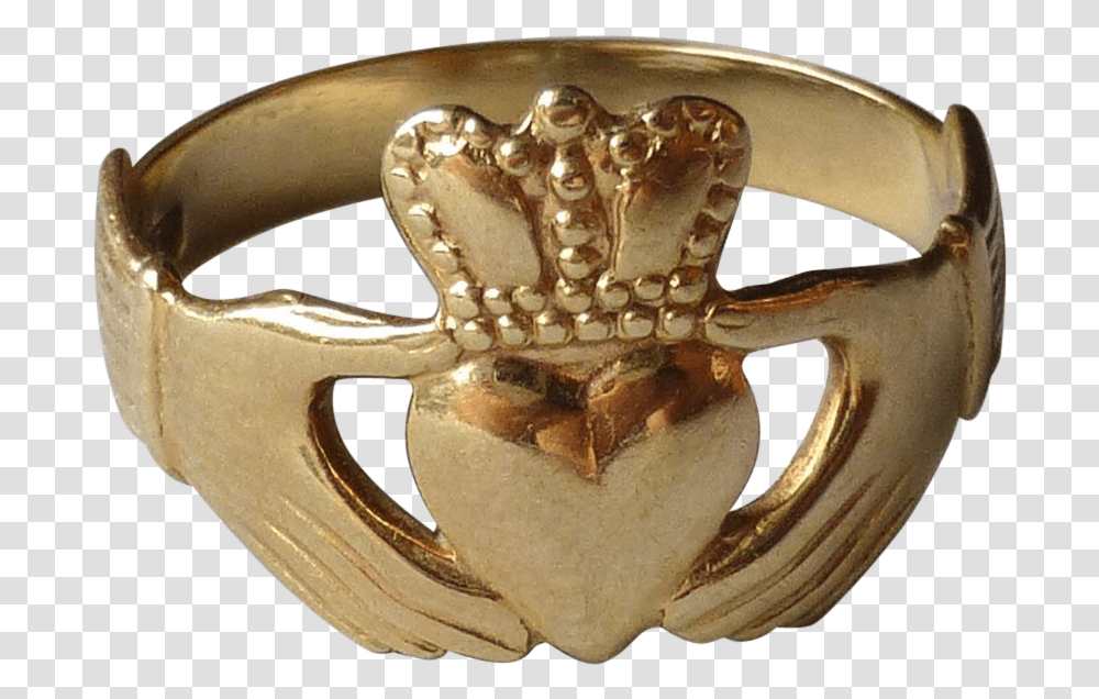 Claddaugh 100 Ring, Bronze, Gold, Buckle, Jewelry Transparent Png
